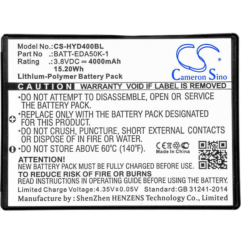 Honeywell Barcode Scanner Battery CS-HYD400BL Battery Prime.