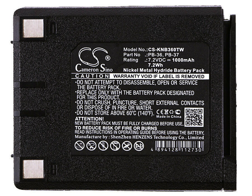 Kenwood Two-Way Radio Battery CS-KNB360TW Ni-MH