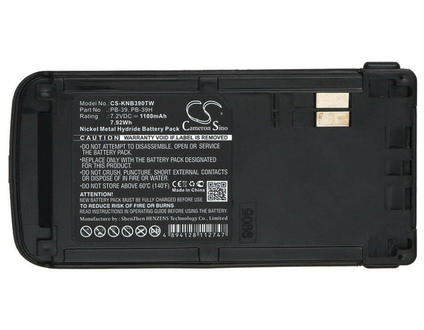 Kenwood Two-Way Radio Battery CS-KNB390TW Ni-MH