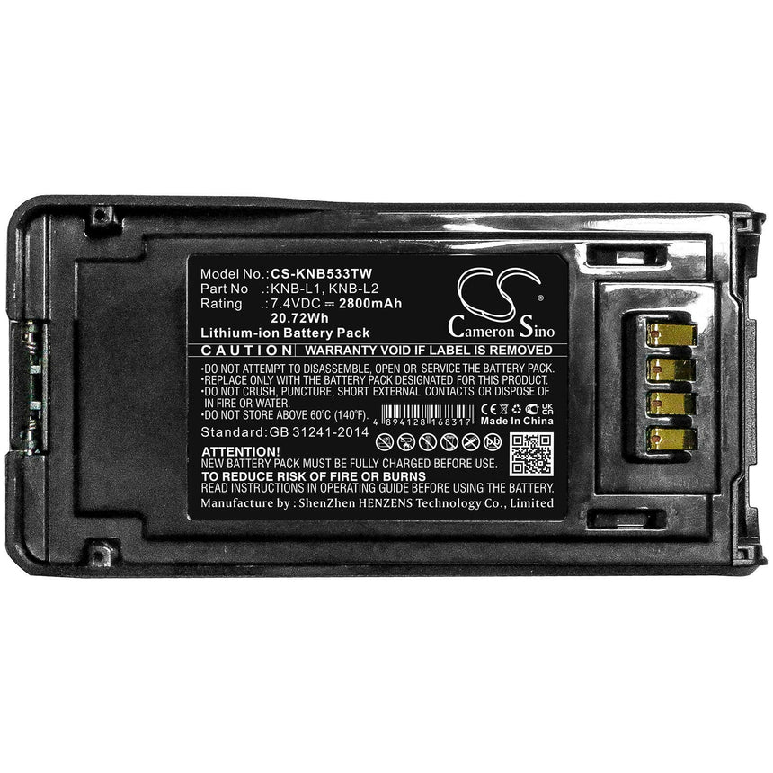 Kenwood Two-Way Radio Battery CS-KNB533TW Li-ion