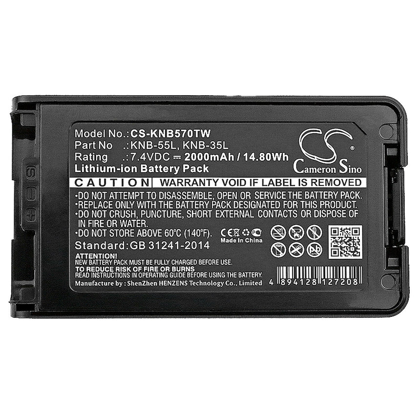 Kenwood Two-Way Radio Battery CS-KNB570TW Li-ion