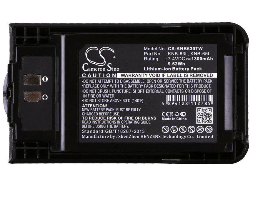 Kenwood Two-Way Radio Battery CS-KNB630TW Li-ion