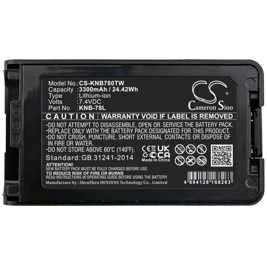Kenwood Two-Way Radio Battery CS-KNB780TW Li-ion