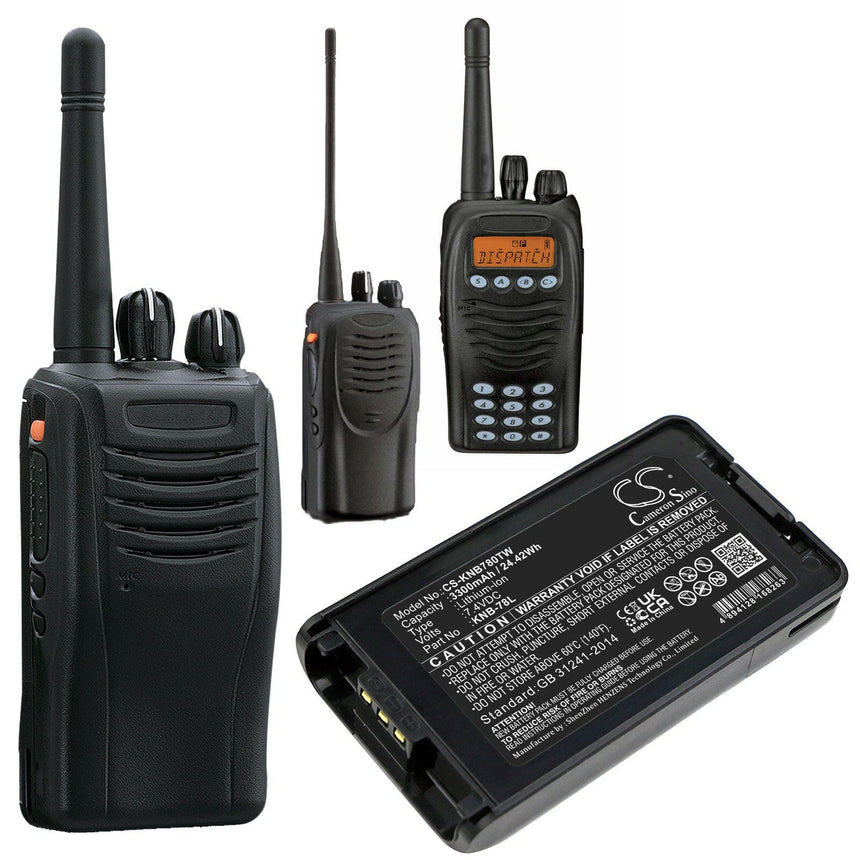 Kenwood Two-Way Radio Battery CS-KNB780TW Li-ion