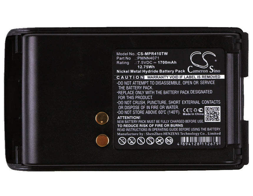 Motorola Two Way Radio Battery CS-MPR410TW Ni-MH