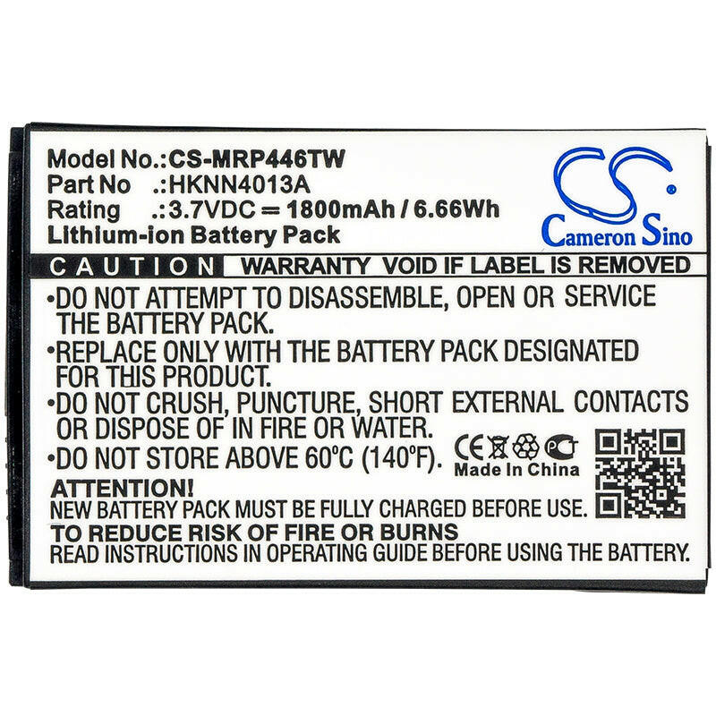 Motorola Two Way Radio Battery CS-MRP446TW Li-ion