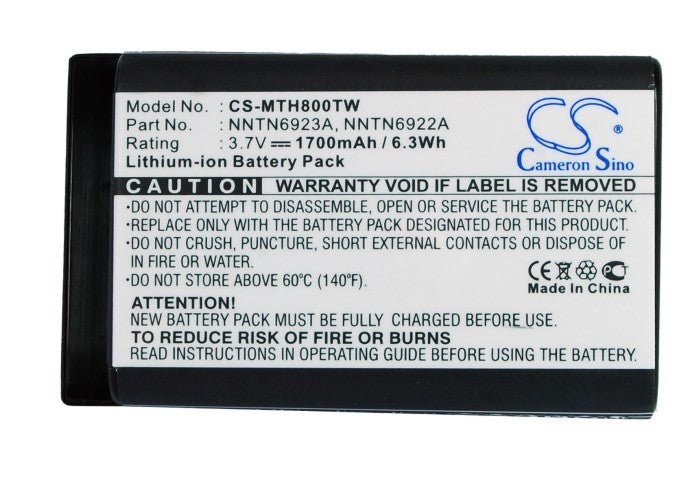 Motorola Two Way Radio Battery CS-MTH800TW Li-ion