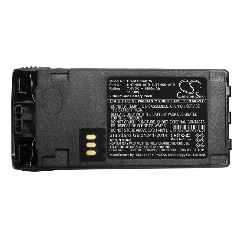 Motorola Two Way Radio Battery CS-MTP340TW Li-ion
