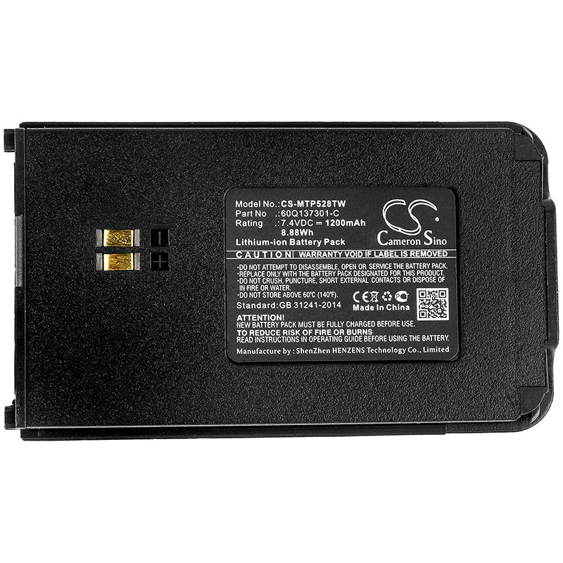 Motorola Two Way Radio Battery CS-MTP528TW Li-ion