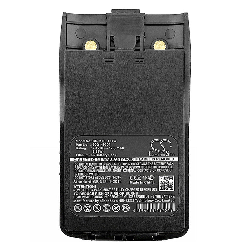 Motorola Two Way Radio Battery CS-MTP818TW Li-ion