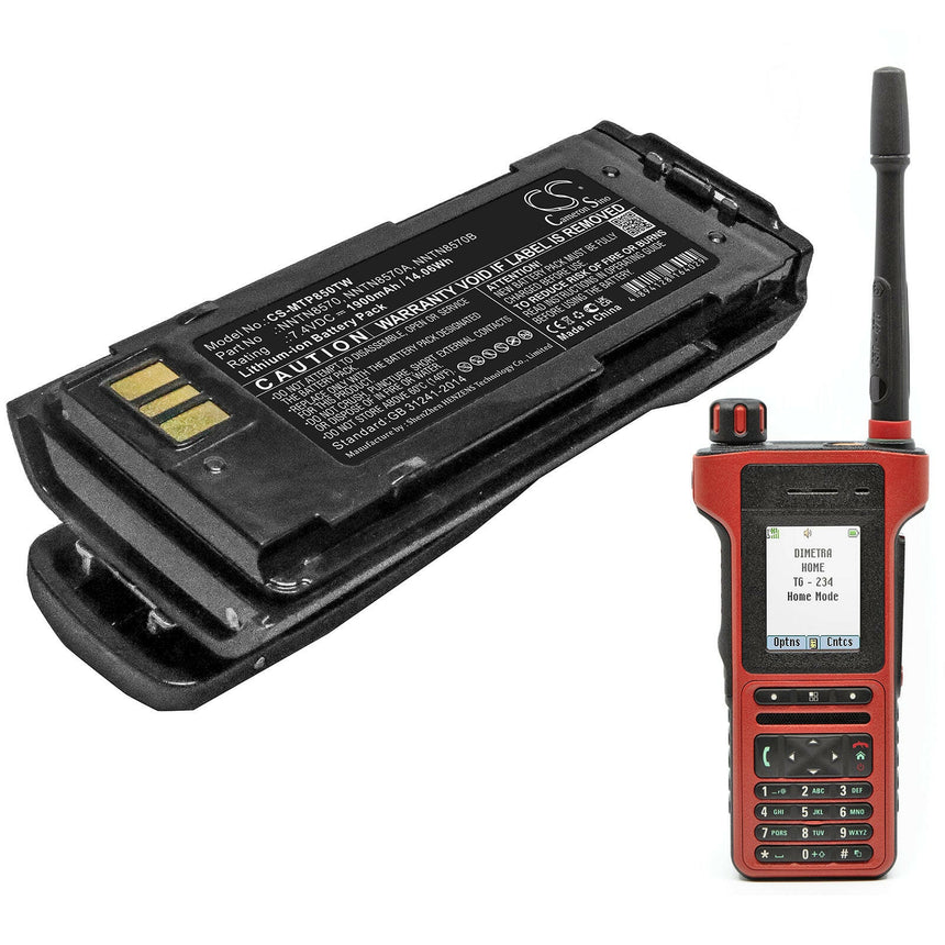 Motorola Two Way Radio Battery CS-MTP850TW Li-ion