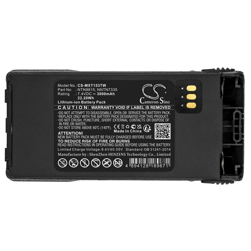Motorola Two Way Radio Battery CS-MXT153TW Li-ion
