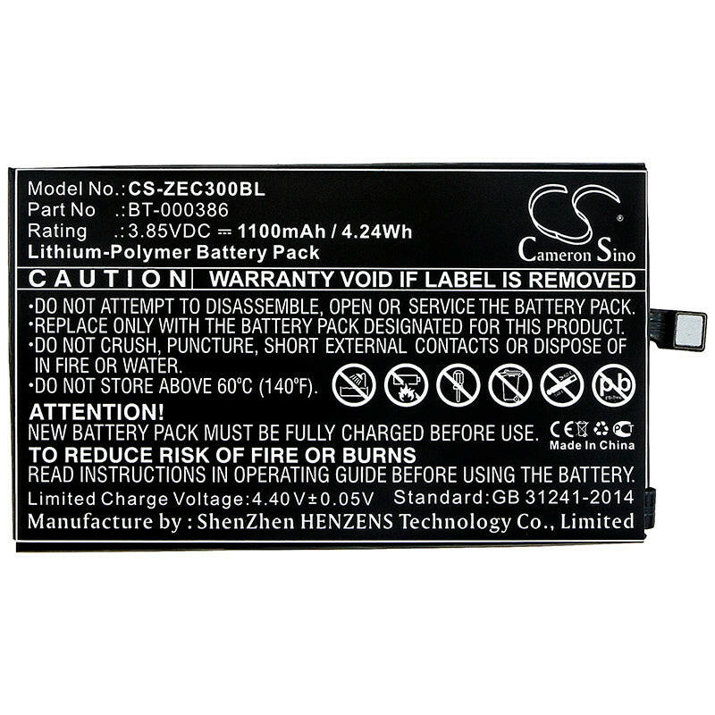 Zebra Barcode Scanner Battery CS-ZEC300BL Li-ion