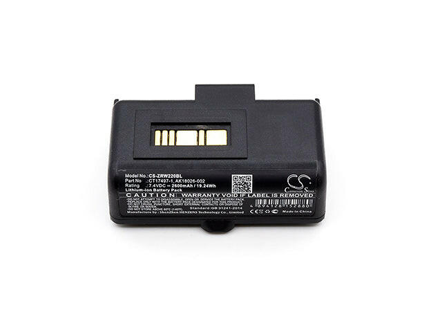 Zebra Portable Printer Battery CS-ZRW220BL Li-ion