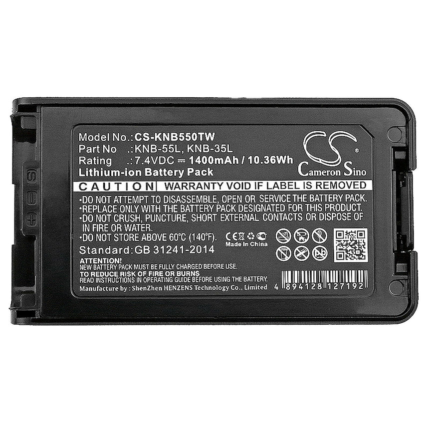 Kenwood Two-Way Radio Battery CS-KNB550TW Li-ion