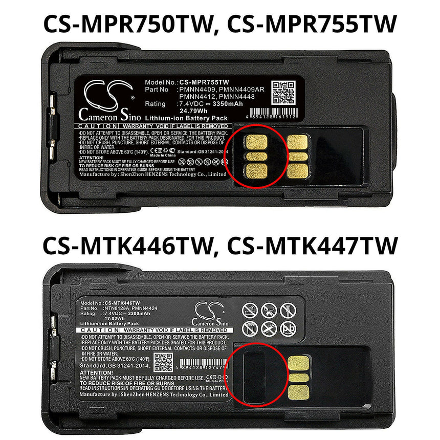 Motorola Radio Battery CS-MTK446TW Motorola Radio Battery