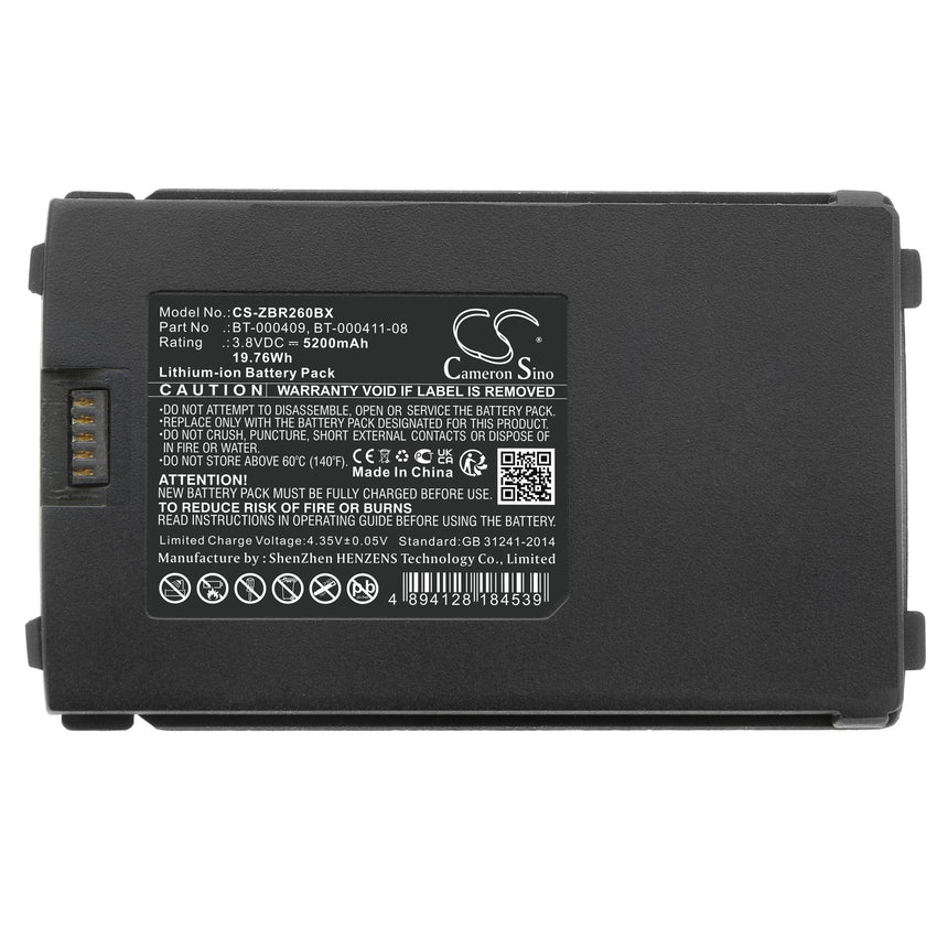 Zebra Barcode Scanner Battery CS-ZBR260BX Li-ion