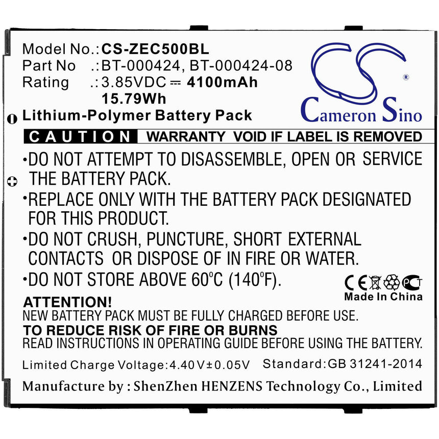 Zebra Barcode Scanner Battery CS-ZEC500BL Li-Polymer
