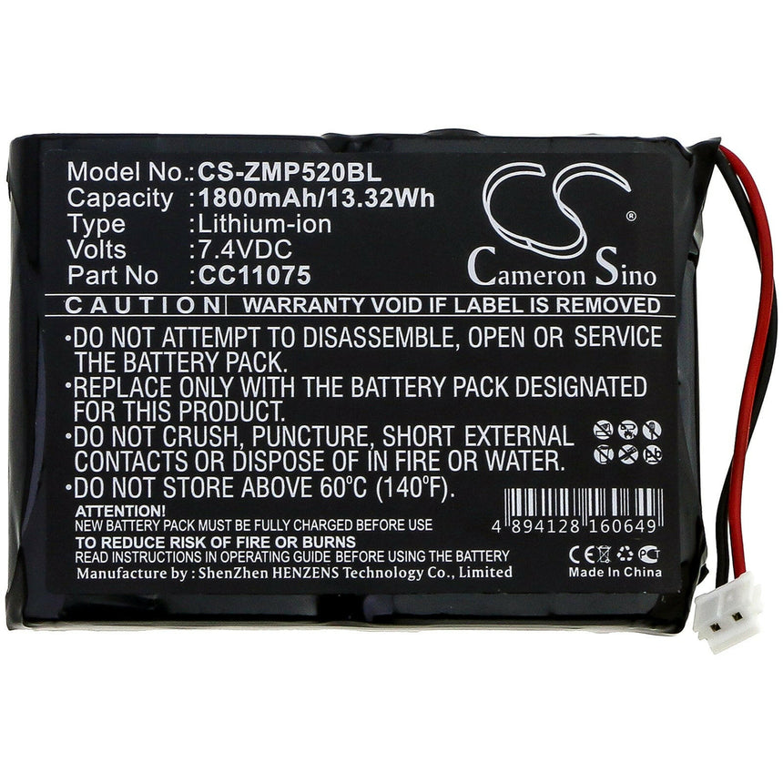 Zebra Portable Printer Battery CS-ZMP520BL Li-ion