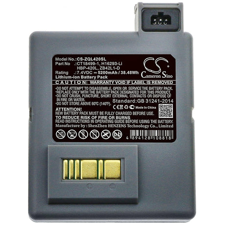 Zebra Portable Printer Battery CS-ZQL420SL Li-ion