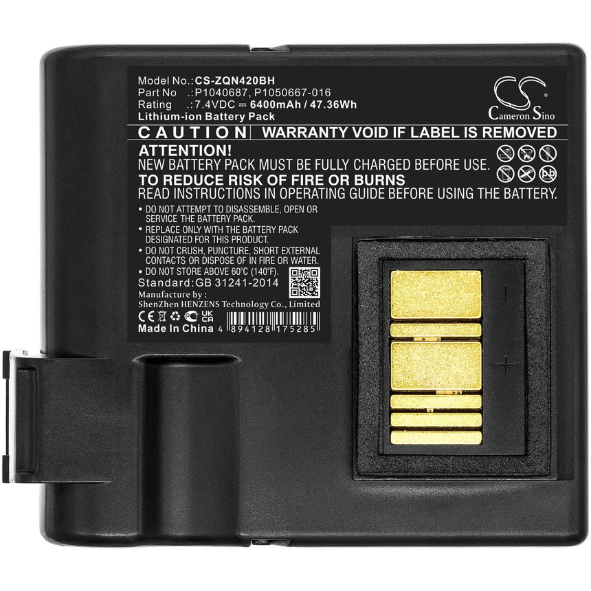 Zebra Portable Printer Battery CS-ZQN420BH Li-ion